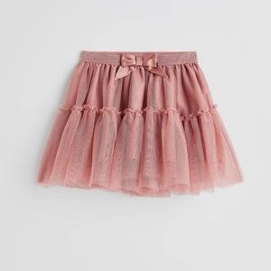 Pink tutu style flared skirt